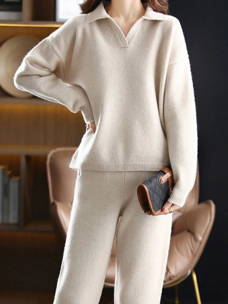 Jazmine – Minimalist Knit Lounge Set for Women