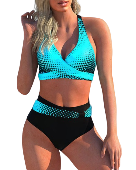 Carren - Two-Piece Ombre Halter Bikini for Women