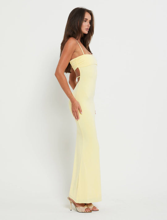 Melvaya – Strapless Sculpt Knit Maxi Dress for Women