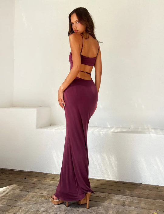 Melvaya – Strapless Sculpt Knit Maxi Dress for Women
