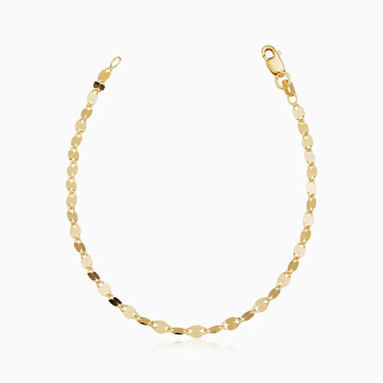Faye – Gold-Plated Oval Link Bracelet for Women