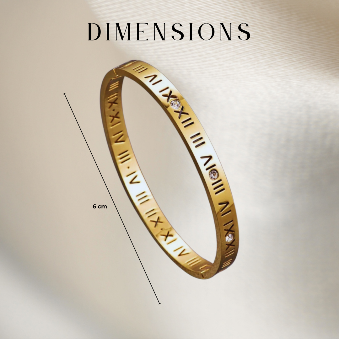 Novare – Roman Numeral Engraved Bangle