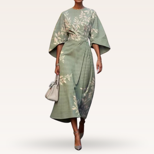Theopista – Floral Wrap Kimono Dress for Women