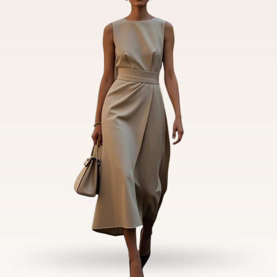 Naana – Sculpted Sleeveless Midi Dress for Women