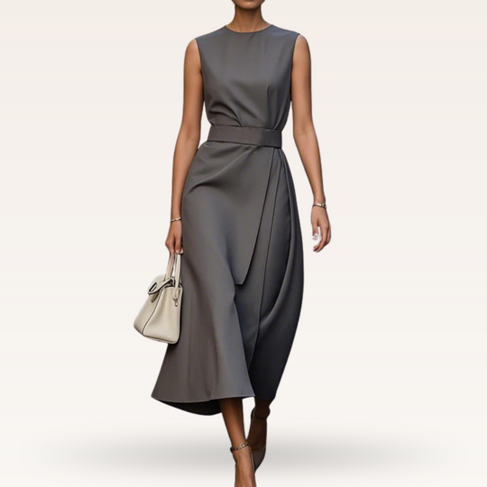 Naana – Sculpted Sleeveless Midi Dress for Women