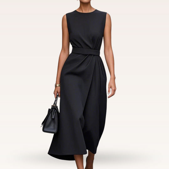 Naana – Sculpted Sleeveless Midi Dress for Women