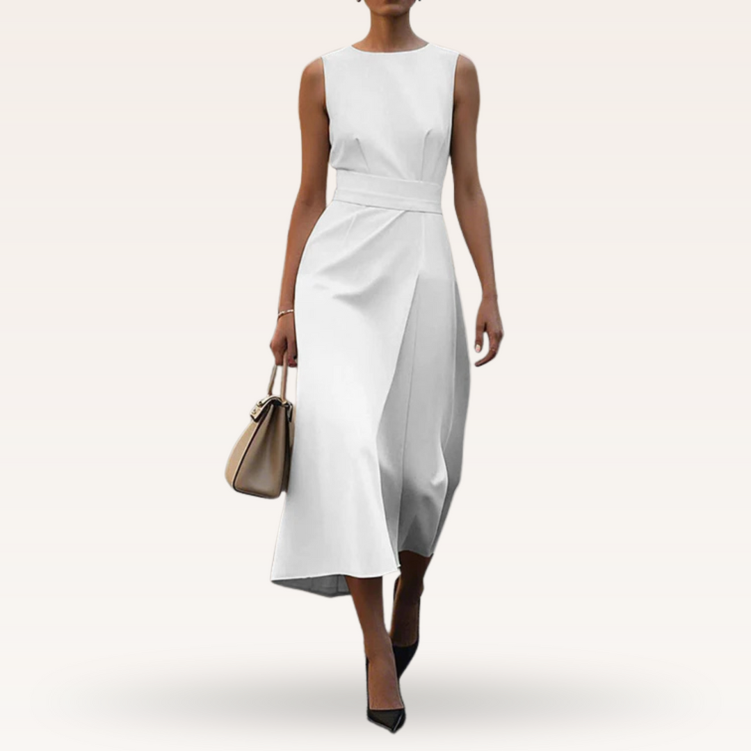 Naana – Sculpted Sleeveless Midi Dress for Women