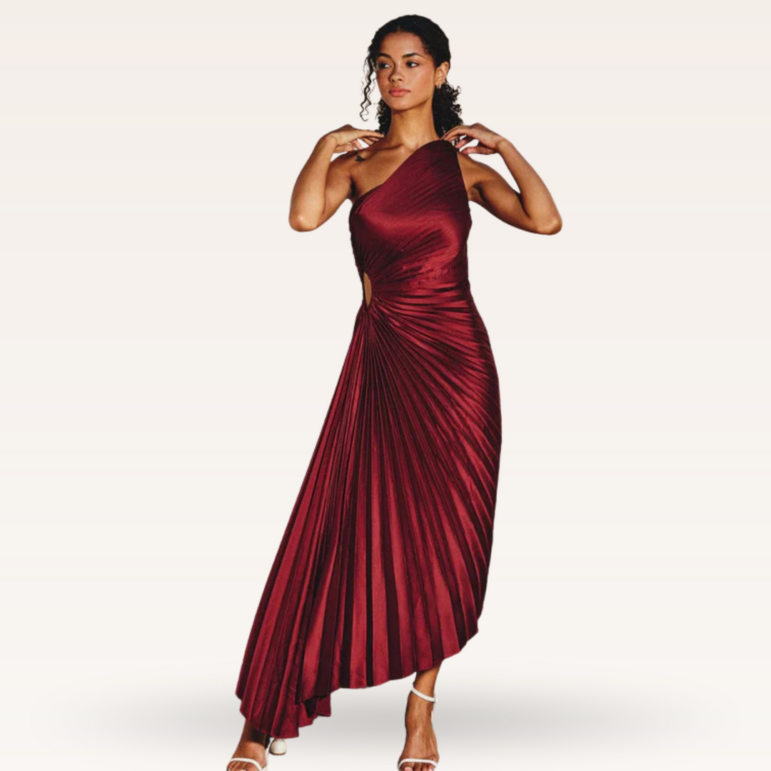 Cadence – One-Shoulder Pleated Evening Gown for Women