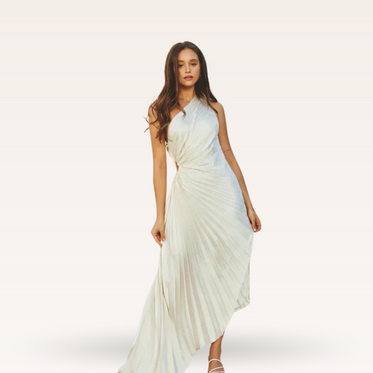 Cadence – One-Shoulder Pleated Evening Gown for Women