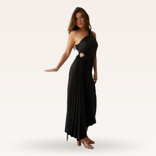 Cadence – One-Shoulder Pleated Evening Gown for Women