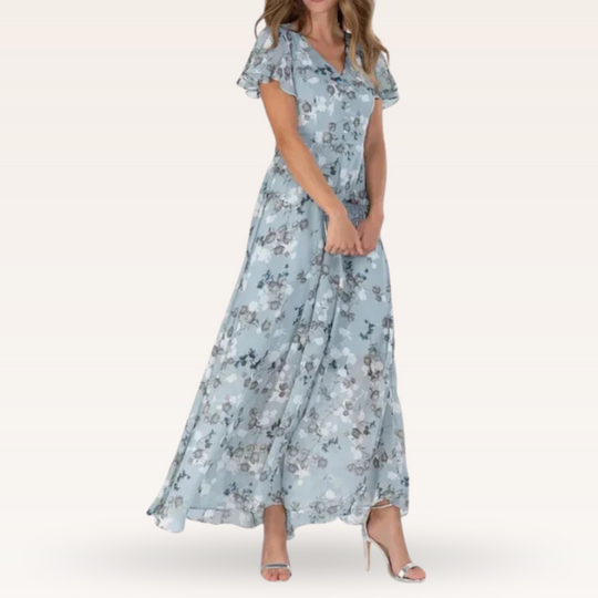 Raffaella – Floral Wrap Maxi Dress for Women