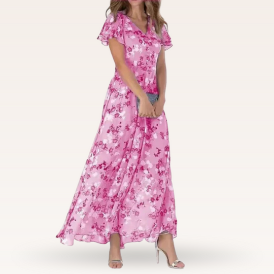 Raffaella – Floral Wrap Maxi Dress for Women