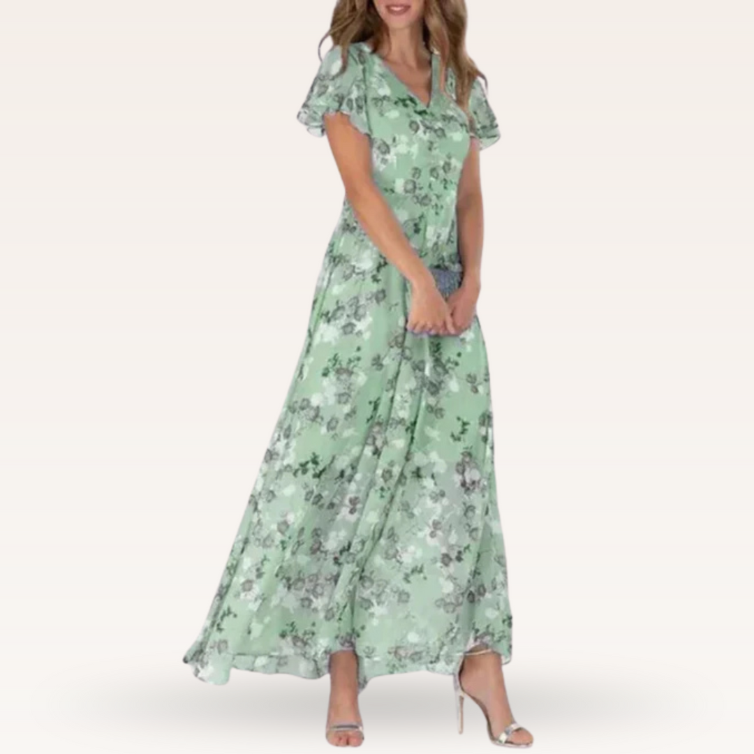 Raffaella – Floral Wrap Maxi Dress for Women