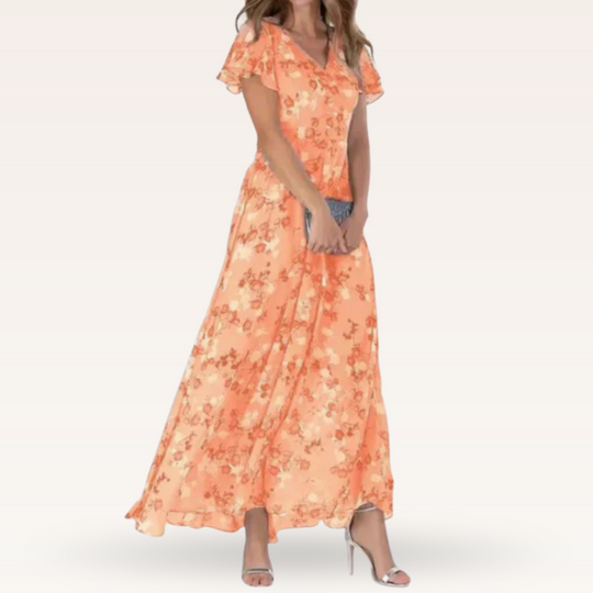 Raffaella – Floral Wrap Maxi Dress for Women