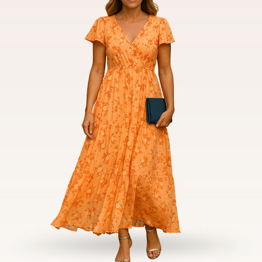 Raffaella – Floral Wrap Maxi Dress for Women