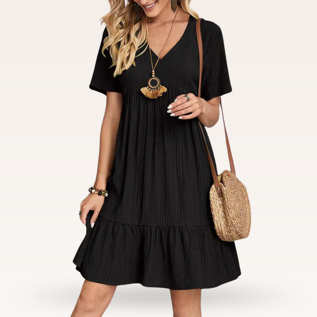 Pierina – Tiered Cotton Swing Dress for Women