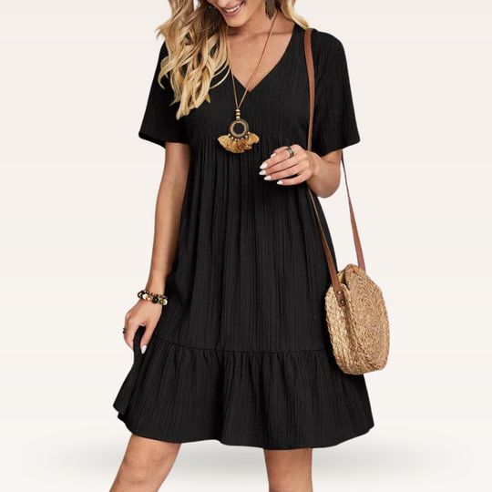 Pierina – Tiered Cotton Swing Dress for Women