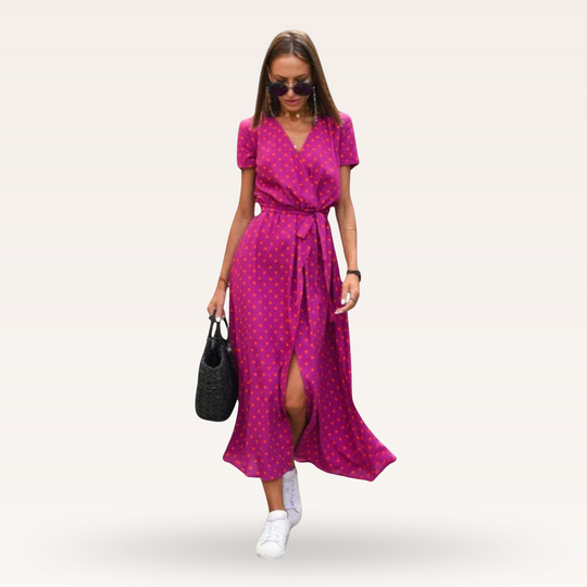 Nahla – Printed Wrap Maxi Dress for Women