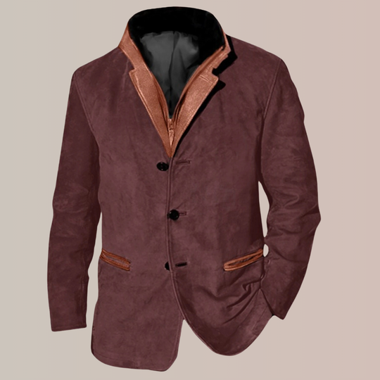 Caleb – Vintage Suede Blazer Jacket for Men