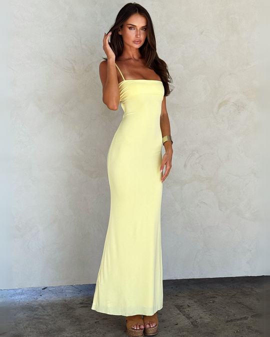 Melvaya – Strapless Sculpt Knit Maxi Dress for Women