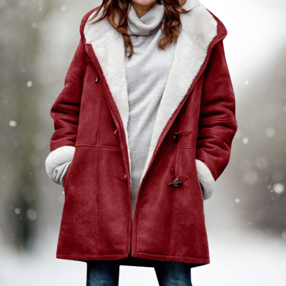 Melany – Faux Fur Lined Winter Coat for Women