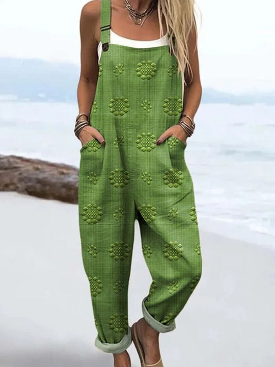 Serenya — Textured Linen Overalls for Women
