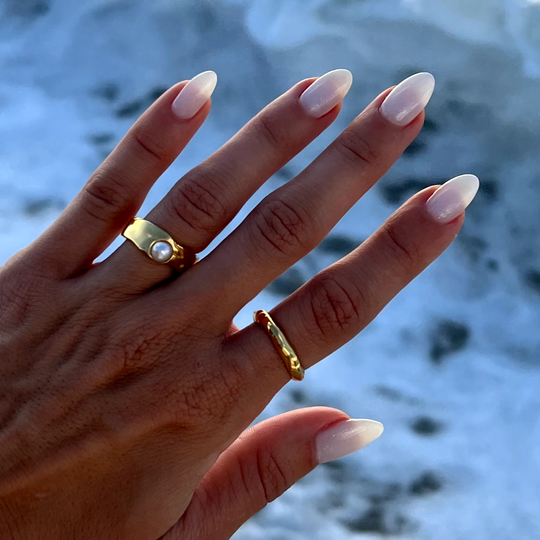 Vintage Natural Gold Pearl Ring
