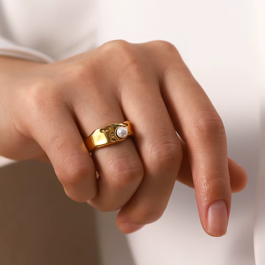 Vintage Natural Gold Pearl Ring