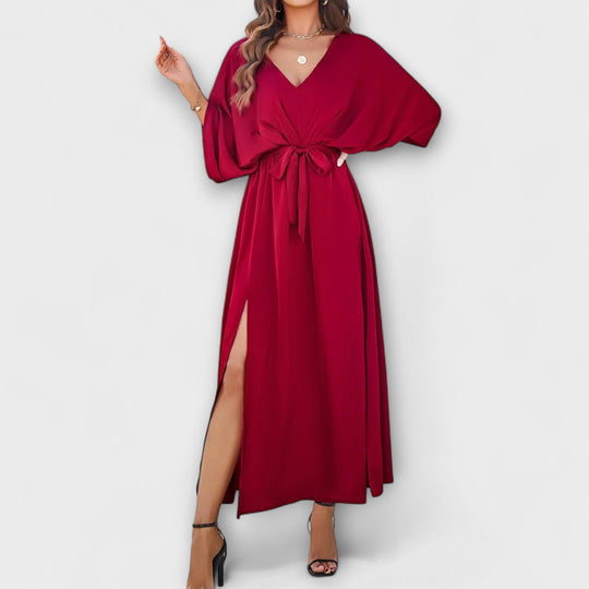 Anina – Flowing Dress with Tie Detail
