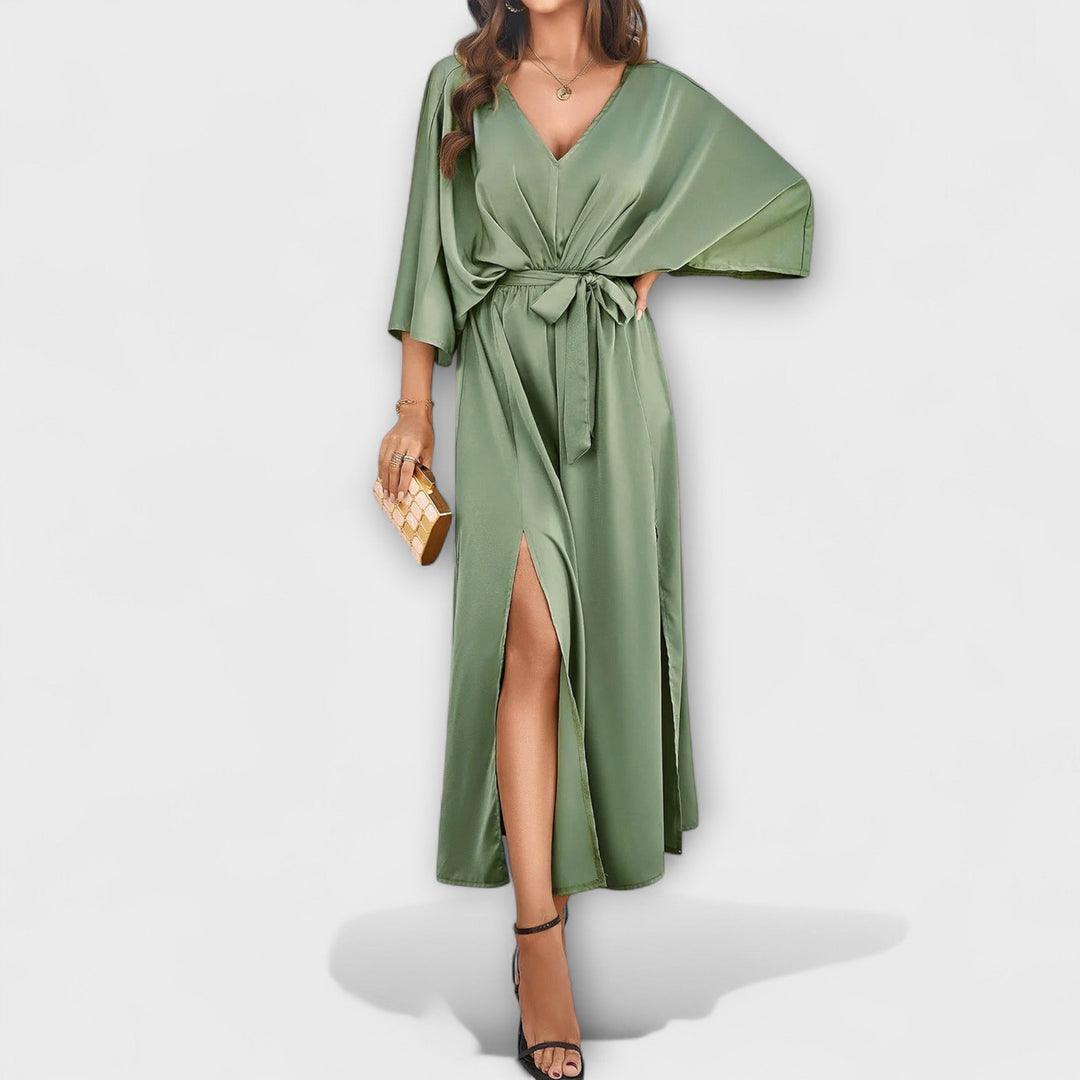 Anina – Flowing Dress with Tie Detail