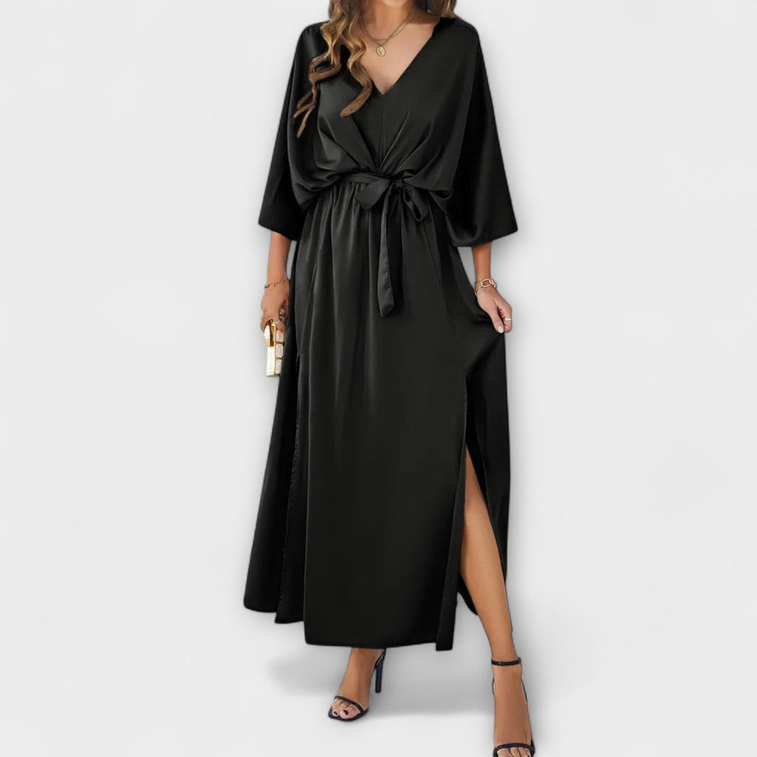 Anina – Flowing Dress with Tie Detail