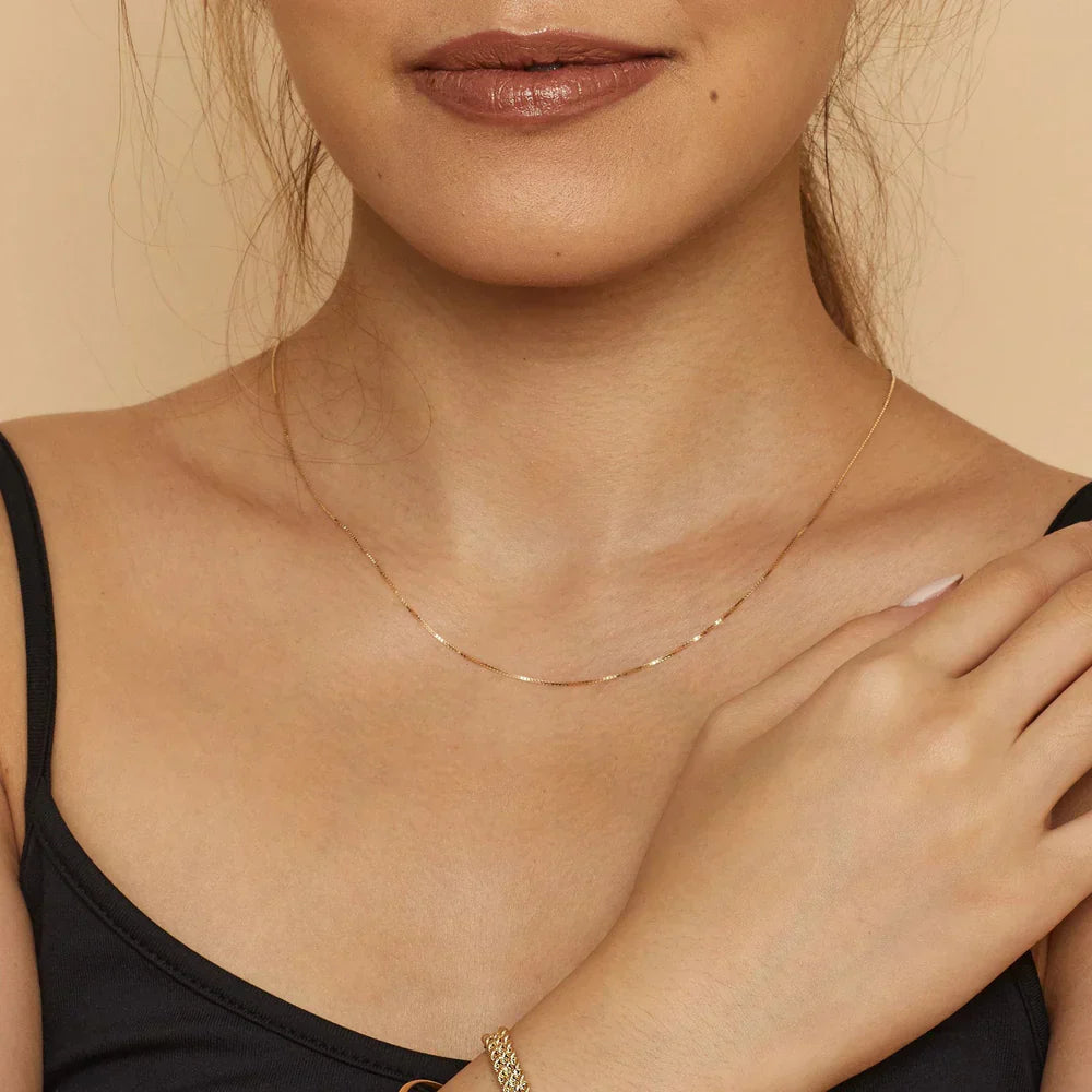 Tiffany – Minimalist Gold Chain Necklace for Women