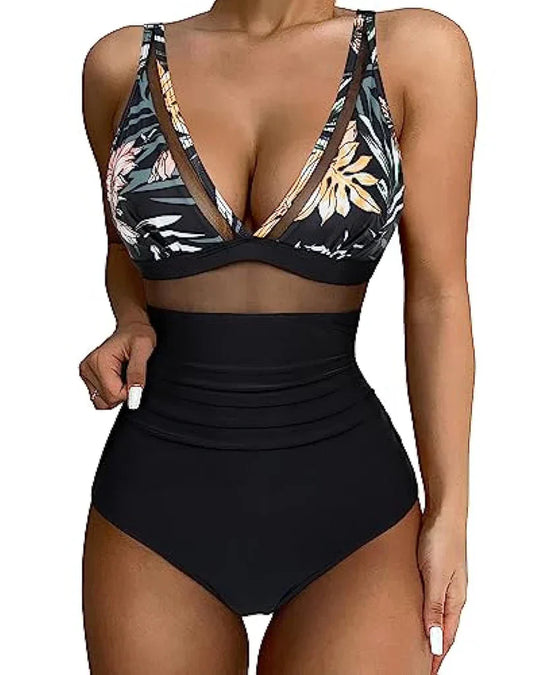 Nikoletta – Mesh Panel Shaping Swimsuit