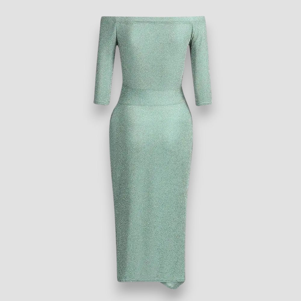 Gina – Elegant Long Sleeve Slit Bodycon Dress for Women