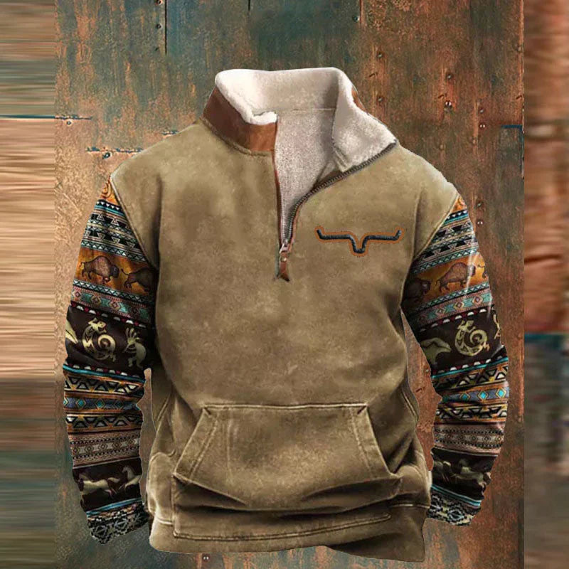 Weston – Southwestern Fleece Pullover for Men