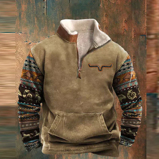 Weston – Southwestern Fleece Pullover for Men