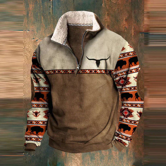 Weston – Southwestern Fleece Pullover for Men