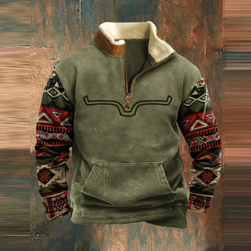 Weston – Southwestern Fleece Pullover for Men