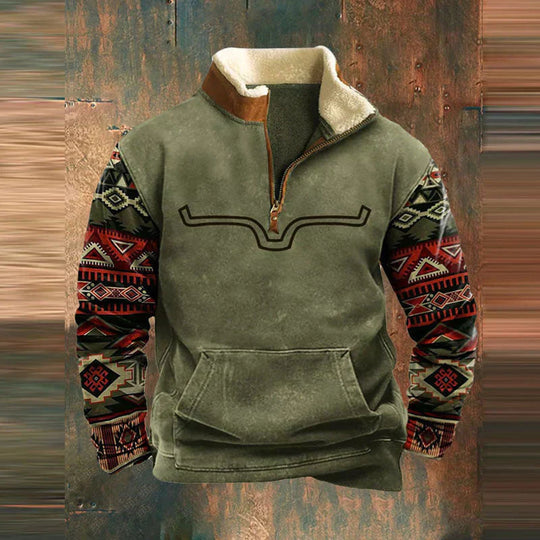 Weston – Southwestern Fleece Pullover for Men