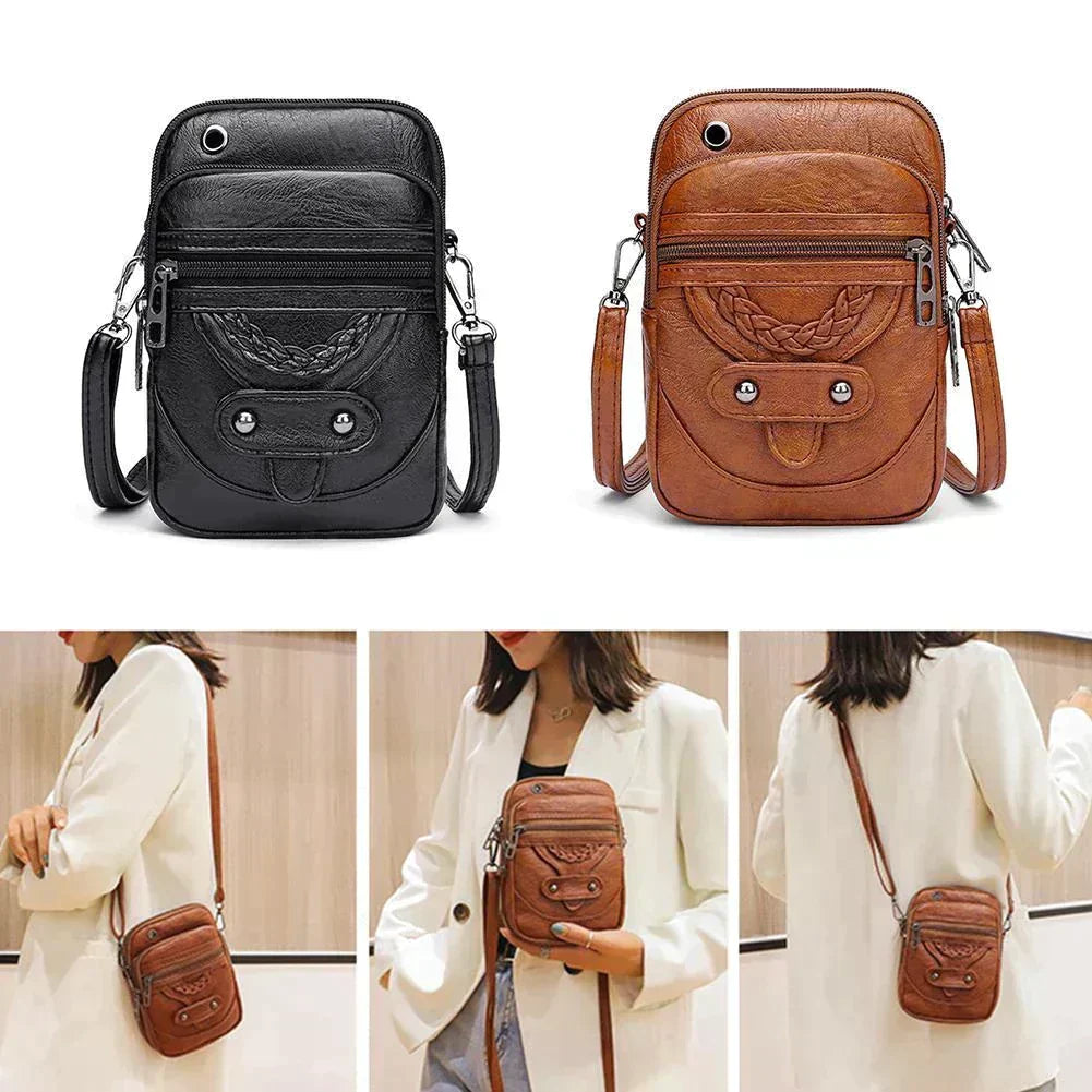 Anita – Vintage-Style Suede Crossbody Bag