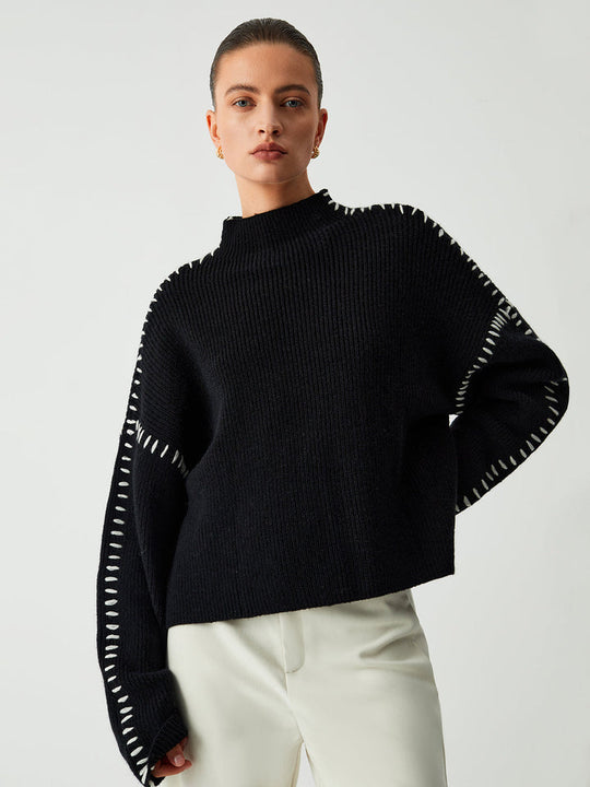Patti – Statement Sleeve Chunky Knit Sweater for Women
