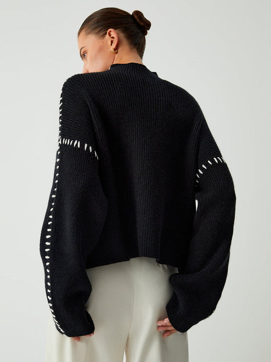 Patti – Statement Sleeve Chunky Knit Sweater for Women