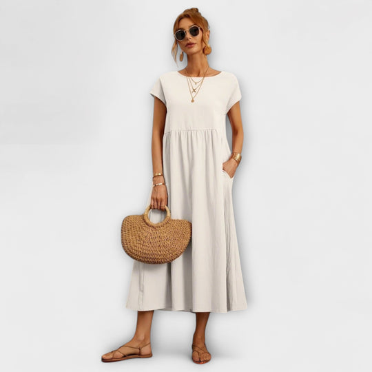 Evania – Loose Falling Summer Dress with Pockets