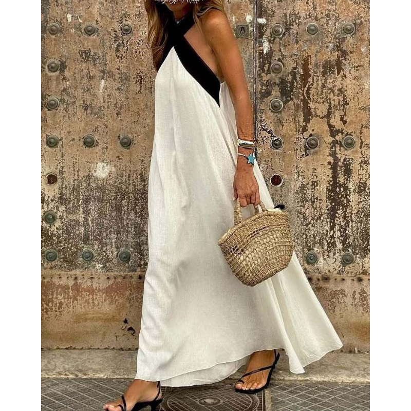 Aliana – Cross-Back Maxi Dress for Women