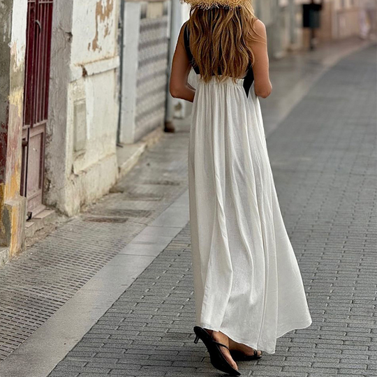 Aliana – Cross-Back Maxi Dress for Women