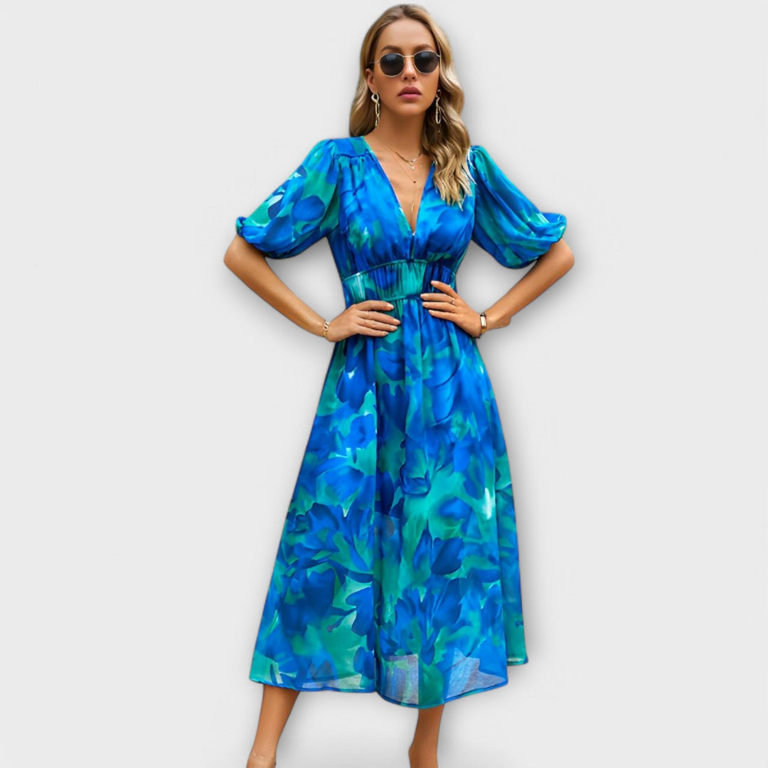 Taina – Maxi Dress with Puff Sleeves