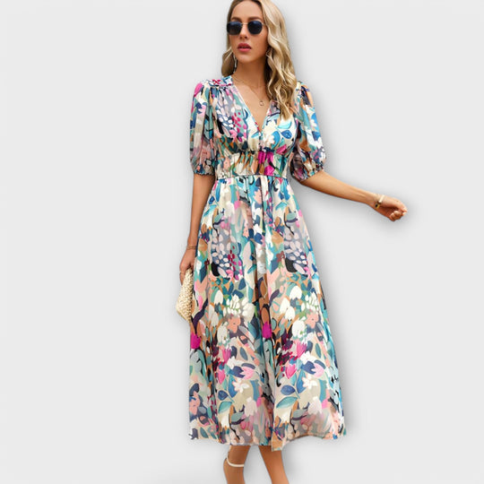 Taina – Maxi Dress with Puff Sleeves