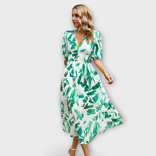 Taina – Maxi Dress with Puff Sleeves