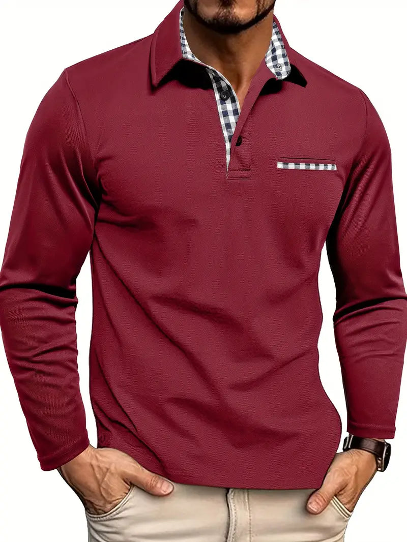 Maxwell – Classic Long-Sleeve Polo Shirt for Men