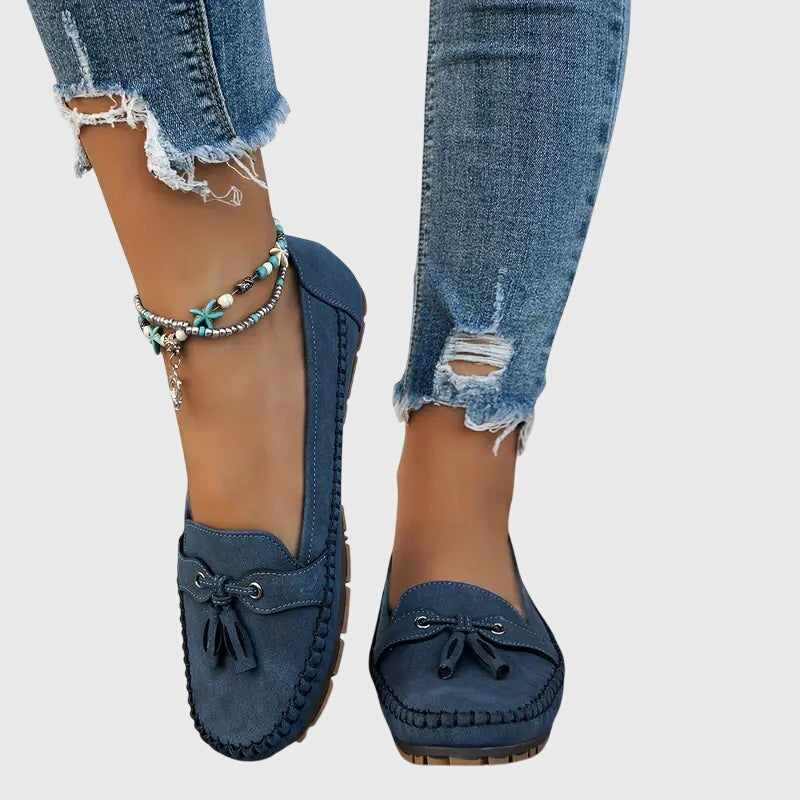 Morlina – Classic Suede Moccasin Loafers for Women